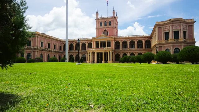 Palacio de los Lopez of impressive architecture in central part of Asuncion