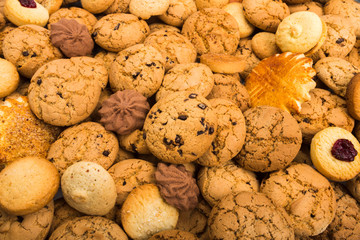 Lots of cookies and biscuits background