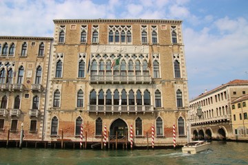 Fototapeta na wymiar Palazzo on the Grand Canal, Venice, Italy, Europe.