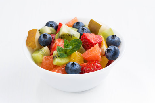 Delicious fruit salad in a bowl