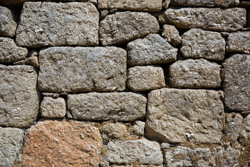 Natural stone wall in Portugal.