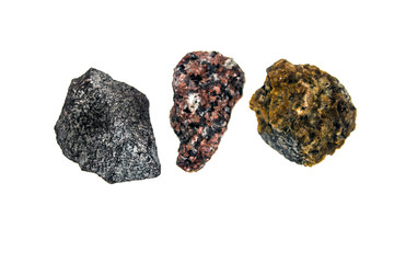 Stones on a white background