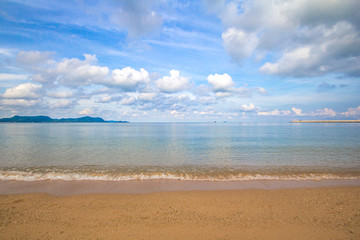 beach with beautiful sky.Summer time and copy space. Nature composition