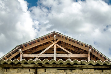 Obraz premium Roof of the house from the metal profile