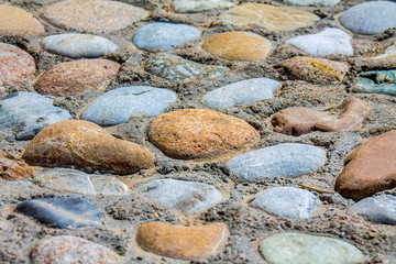Fototapeta na wymiar Path of stones boulders