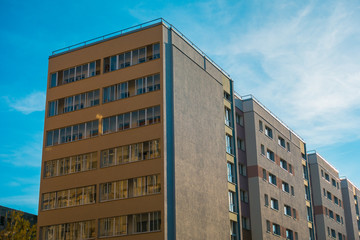 old gdr plattenbau building