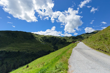 Fototapeta na wymiar High Alpine Road view. Austria, Tirol, Zillertal, Zillertal High Alpine Road
