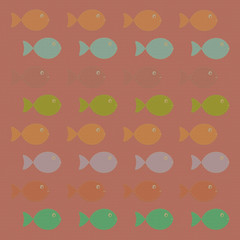 Children's background with swimming fish