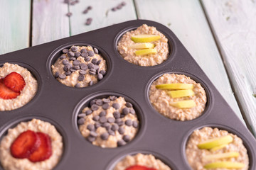 Gesunde Frühstücks Muffins / Haferflocken Muffins