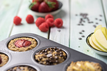 Gesunde Frühstücks Muffins / Haferflocken Muffins