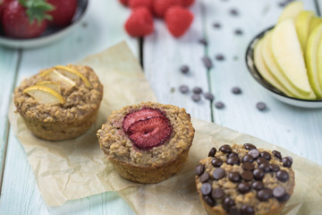 Gesunde Frühstücks Muffins / Haferflocken Muffins