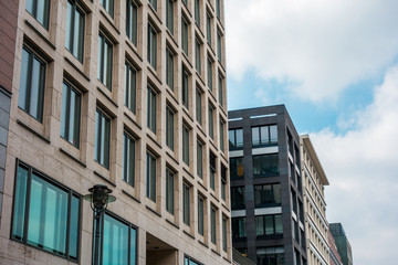 Fototapeta premium beautiful and modern architectured office houses in a row