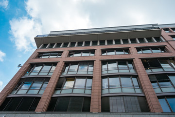 Fototapeta na wymiar modern and brick facaded office building