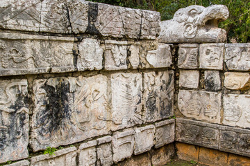 Art Carvings in Chichen Itza Mayan City