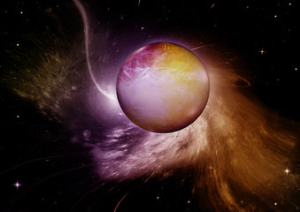 Obraz premium galaxy in a free space