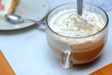 During the relaxation or during the work on the computer best an aromatic coffee is tasting.