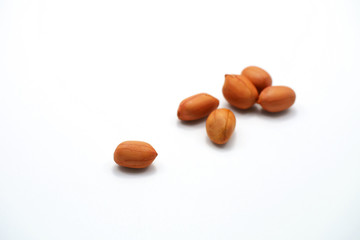 Peanuts isolated on white background