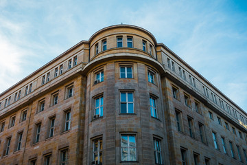 Fototapeta premium old marble building with majestic facade