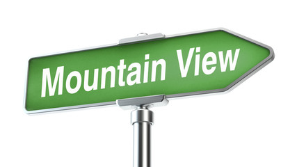 Mountian view - road sign