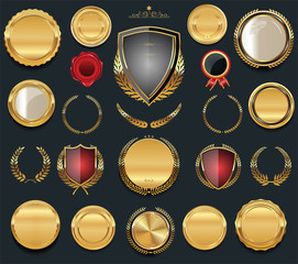 Luxury  golden design elements collection