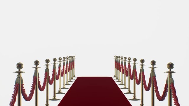 Red carpet on a white background
