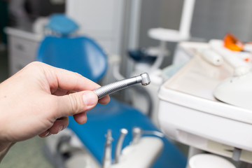 Instruments of a dentist in the clinic