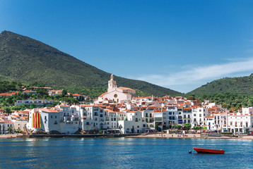 Spain. Catalonia. Cadaques on the Costa Brava. The famous tourist city of Spain. Nice view of the sea. City landscape.