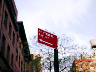 No standing anytime sign in New York City