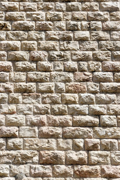 Old wall made of the Jerusalem stone wall. Israel