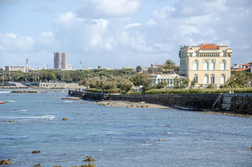 Naklejka premium Livorno, passeggiata a mare di Antignano.