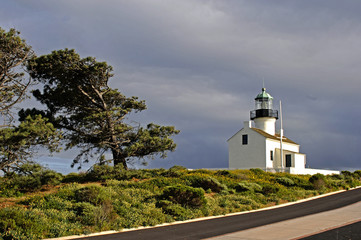Fototapeta na wymiar Old Point Loma Lighthouse San Diego California
