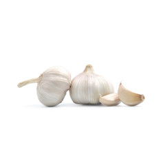 Closeup Garlic ,Herb isolate on white background