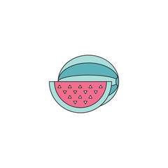 Watermelon line icon