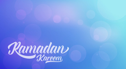 Ramadan background. Islamic card design layout. Blur banner for Ramadan