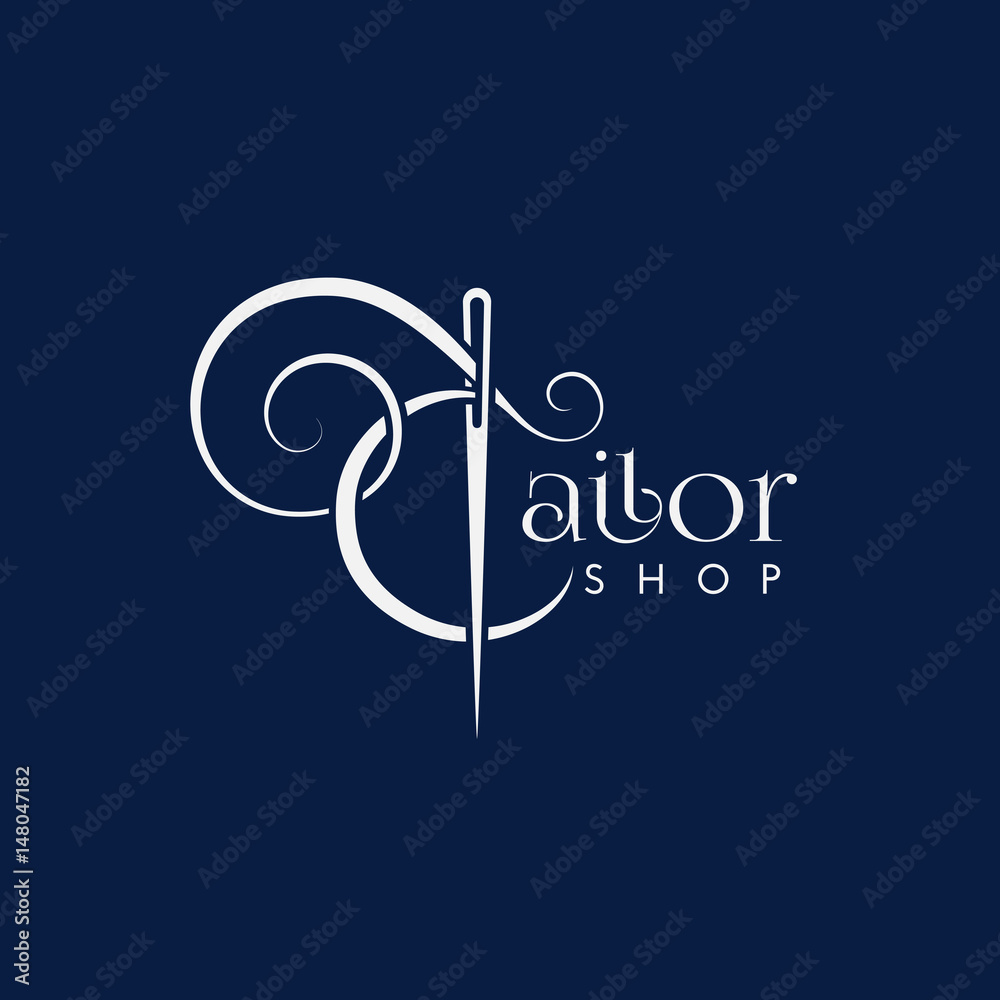 Wall mural Tailor shop logo