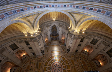 Fototapeta na wymiar The interior of Engracia church (now National Pantheon). Lisbon. Portugal