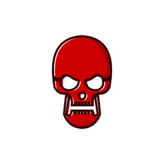 Red Skull Logo Template Design