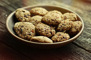 Applesauce oatmeal cookies with dried cranberries