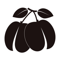Peach icon, vector flat symbol