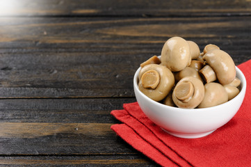 The champignon mushrooms