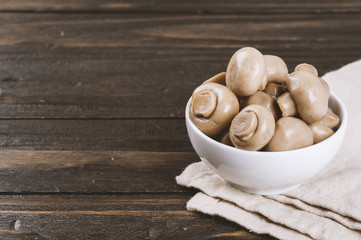 The champignon mushrooms