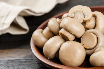 The champignon mushrooms