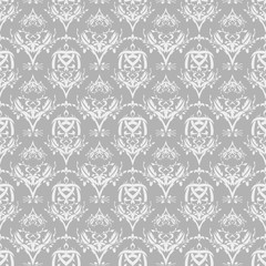 Seamless wallpaper with silver pattern exclusive wallpaper - obrazy, fototapety, plakaty
