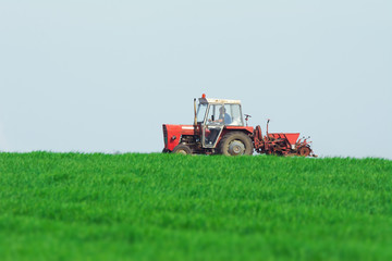 Tractor in a field