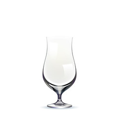 Empty wine glass isolated on a white background. Vector illustration glass goblet