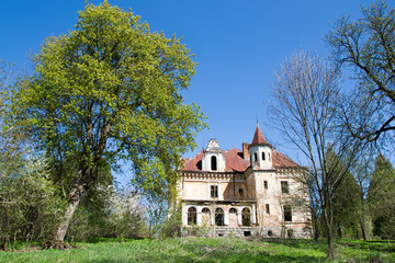 Fototapeta na wymiar Lost villa in Ukraine