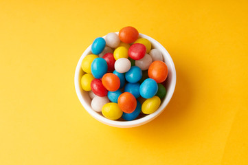 Obraz premium candy colored balls in a bowl