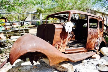 Oldtimer wreck along Route 66
