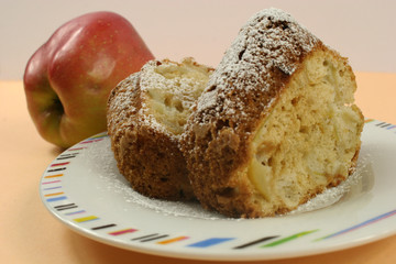Нomemade Apple Pie and apple on the table