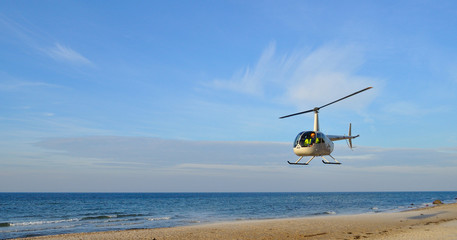 strand helikopter ostsee himmel